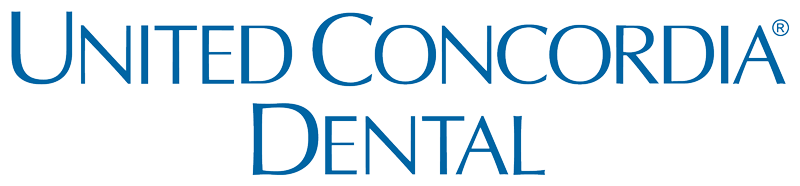 The image features the logo of United Concordia Dental, which includes a stylized letter 'C' with the text 'United Concordia Dental' in capital letters beneath it.